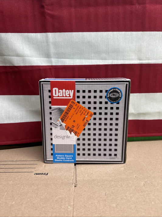 Oatey Designline 6"x 6" Square Shower Drain Stainless Steel SQUARE DESIGN