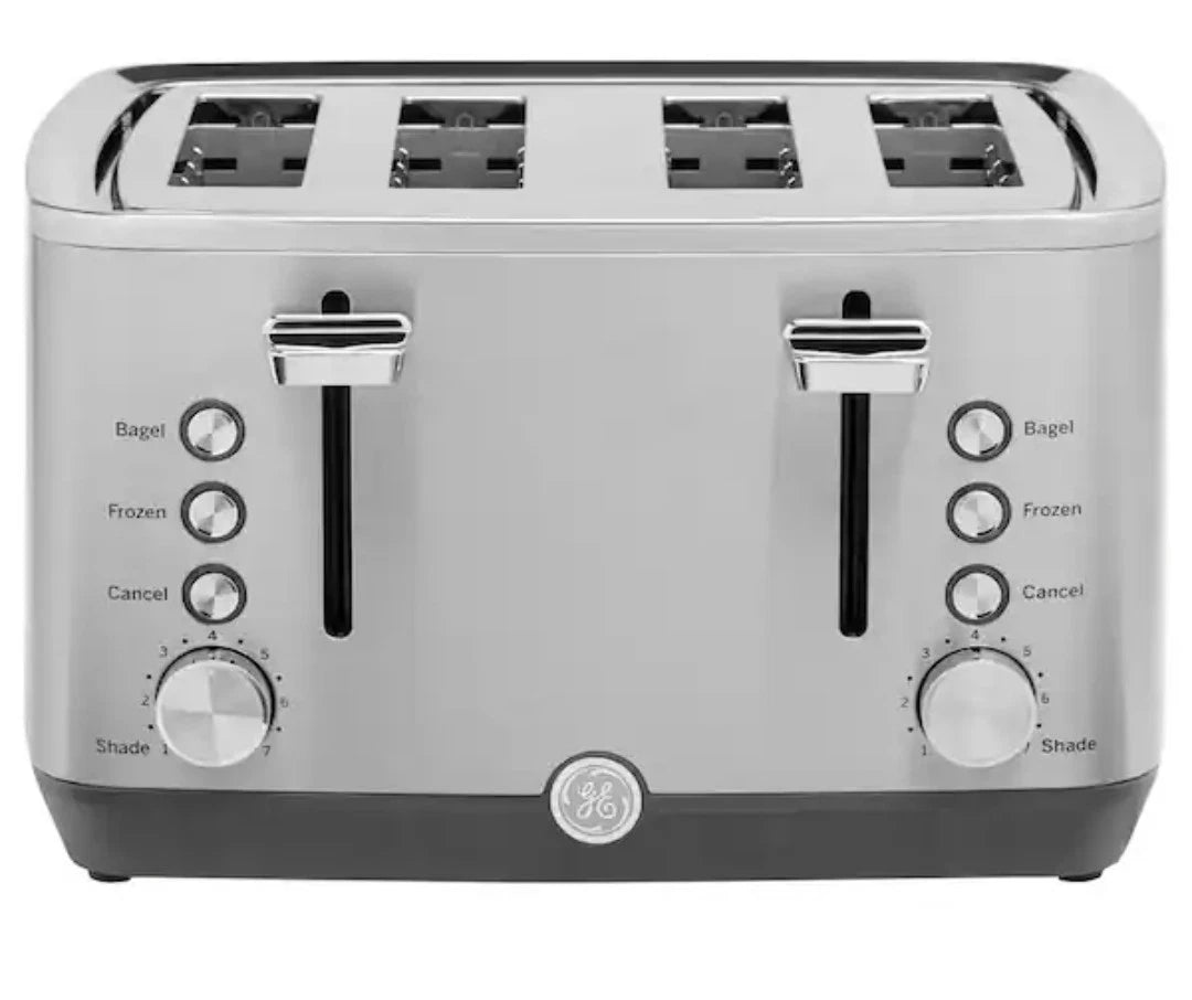 GE 4-Slice Toaster, Stainless Steel Toaster with Wide Slots New No Original Box