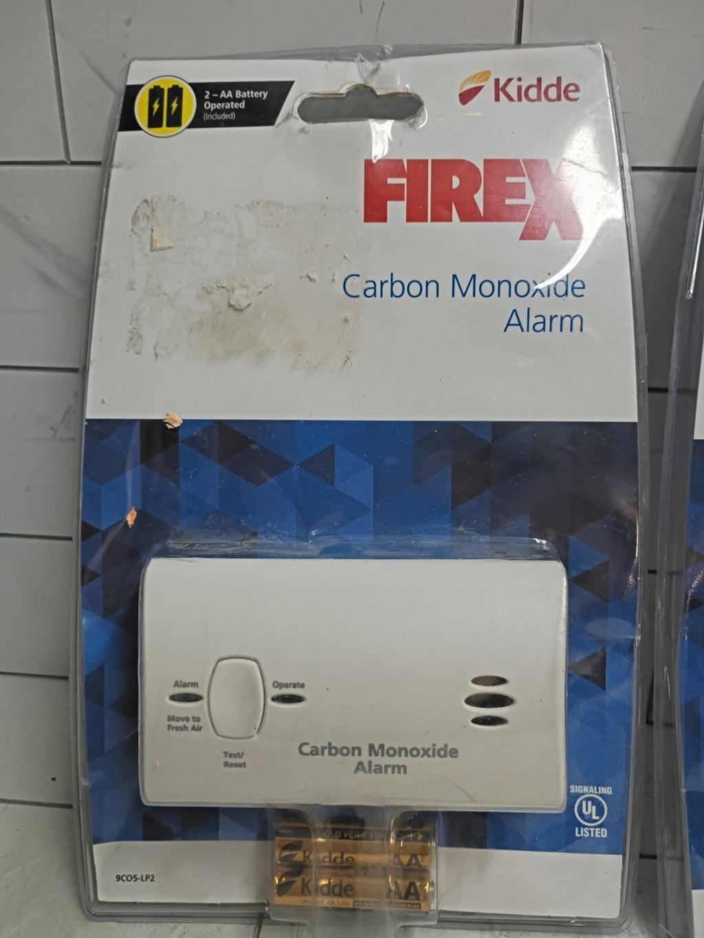 2pk/Kidde Firex Carbon Monoxide Detector, Battery Operated, CO Detector New