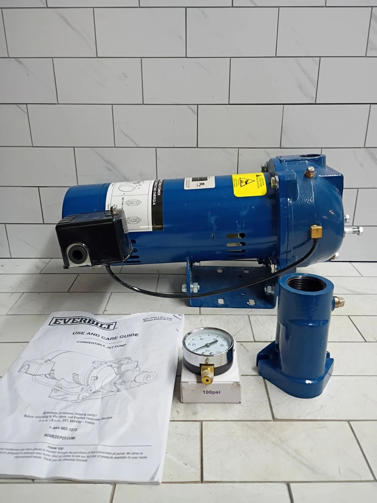 Everbilt 1 HP Professional Convertible Jet Pump. Read Description Used