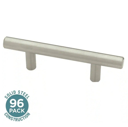 96-Pack Liberty Solid Bar 3 in 76 mm Modern Cabinet Drawer Pulls Stainless Steel