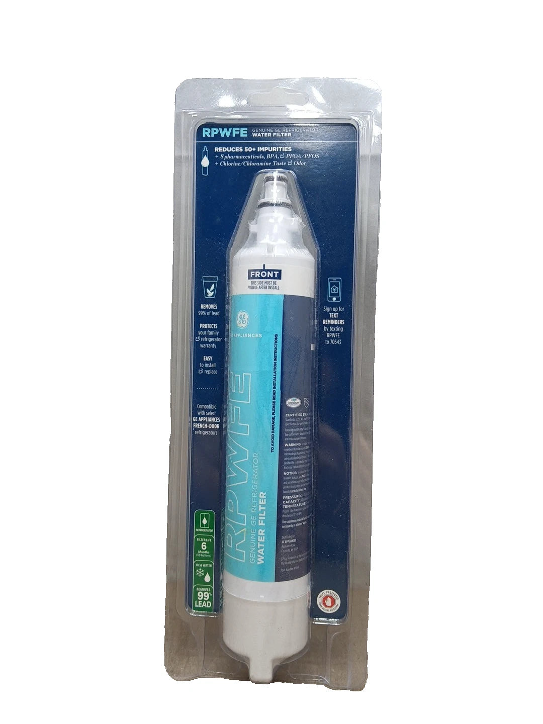 GE Genuine RPWFE Refrigerator Water Filter for GE Appliances