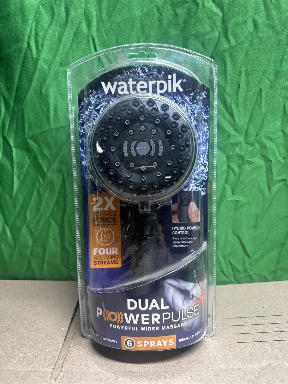 6-Spray Patterns with 1.8 GPM 4.75 in. Single Wall Mount Adjustable Handheld