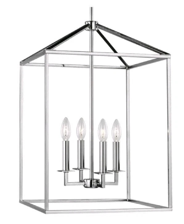 Generation Lighting 4-Light Perryton Pendant Light Fixture Chrome 5215004-05 OB