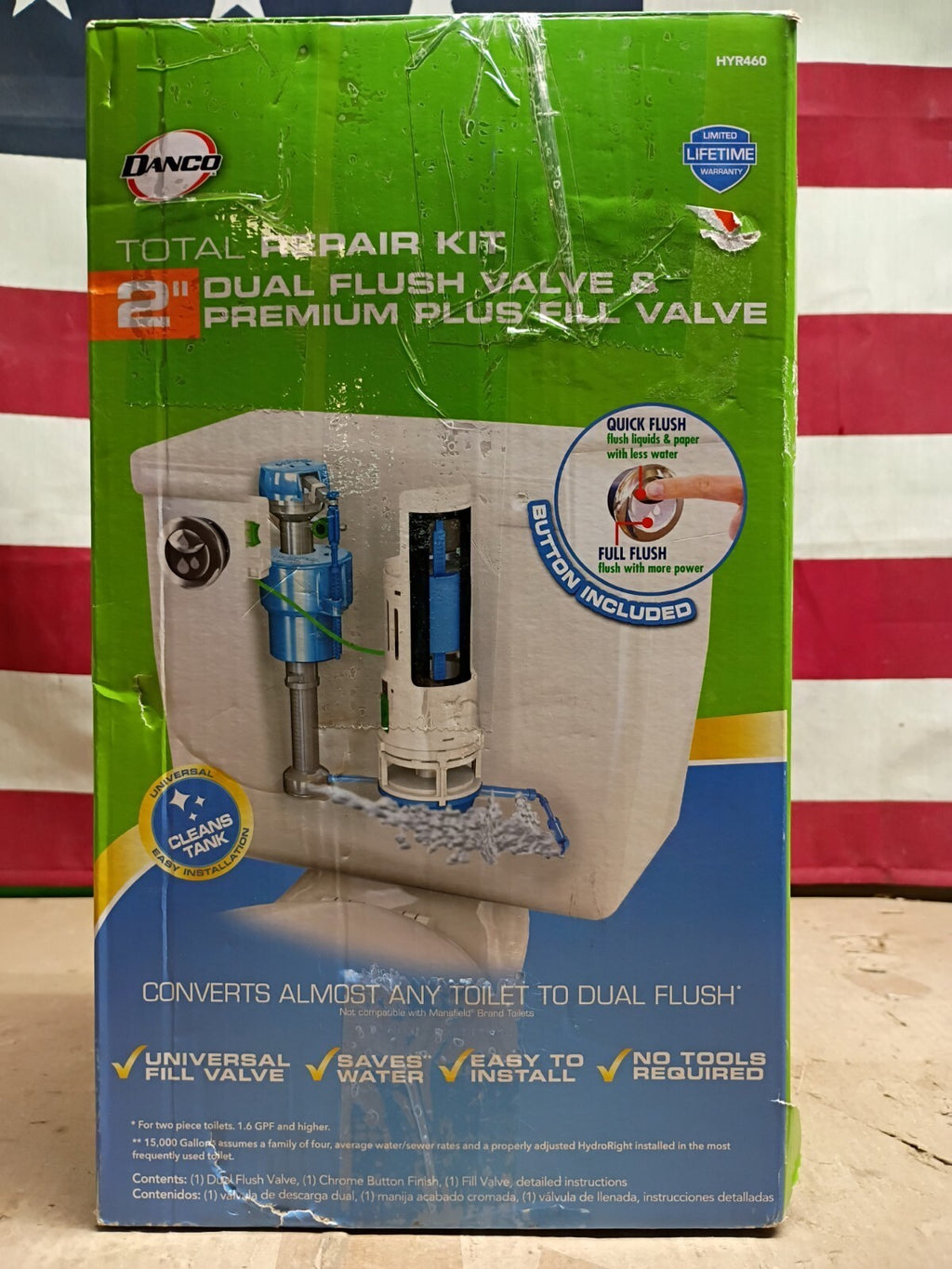Danco HYR460 Dual Flush valve & fill Universal Water Saving Toilet Repair Kit OB
