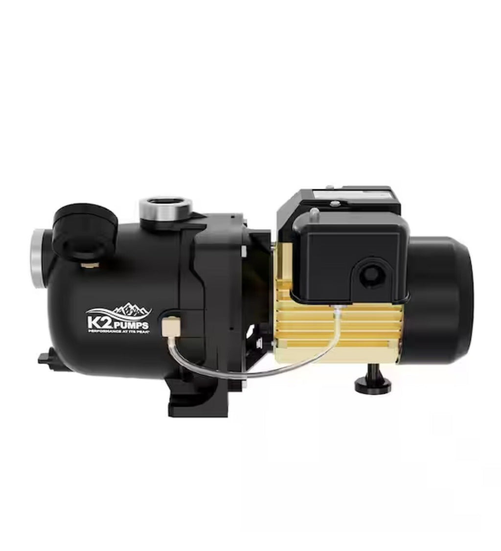 K2 Pumps Shallow Well Jet Pump 1/2 Hp Lead Free Thermoplastic 115/230V NEW