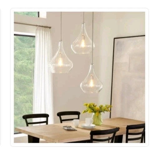 Sea Gull Lighting Mora 1 Light Pendant In Brushed Nickel Finish Clear Shade OB