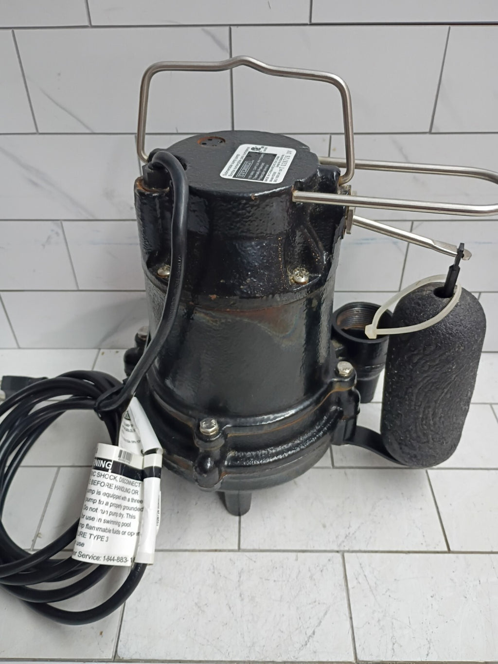 Everbilt  HDS50 1/2 HP Cast Iron Sump Pump Used, Read Description.