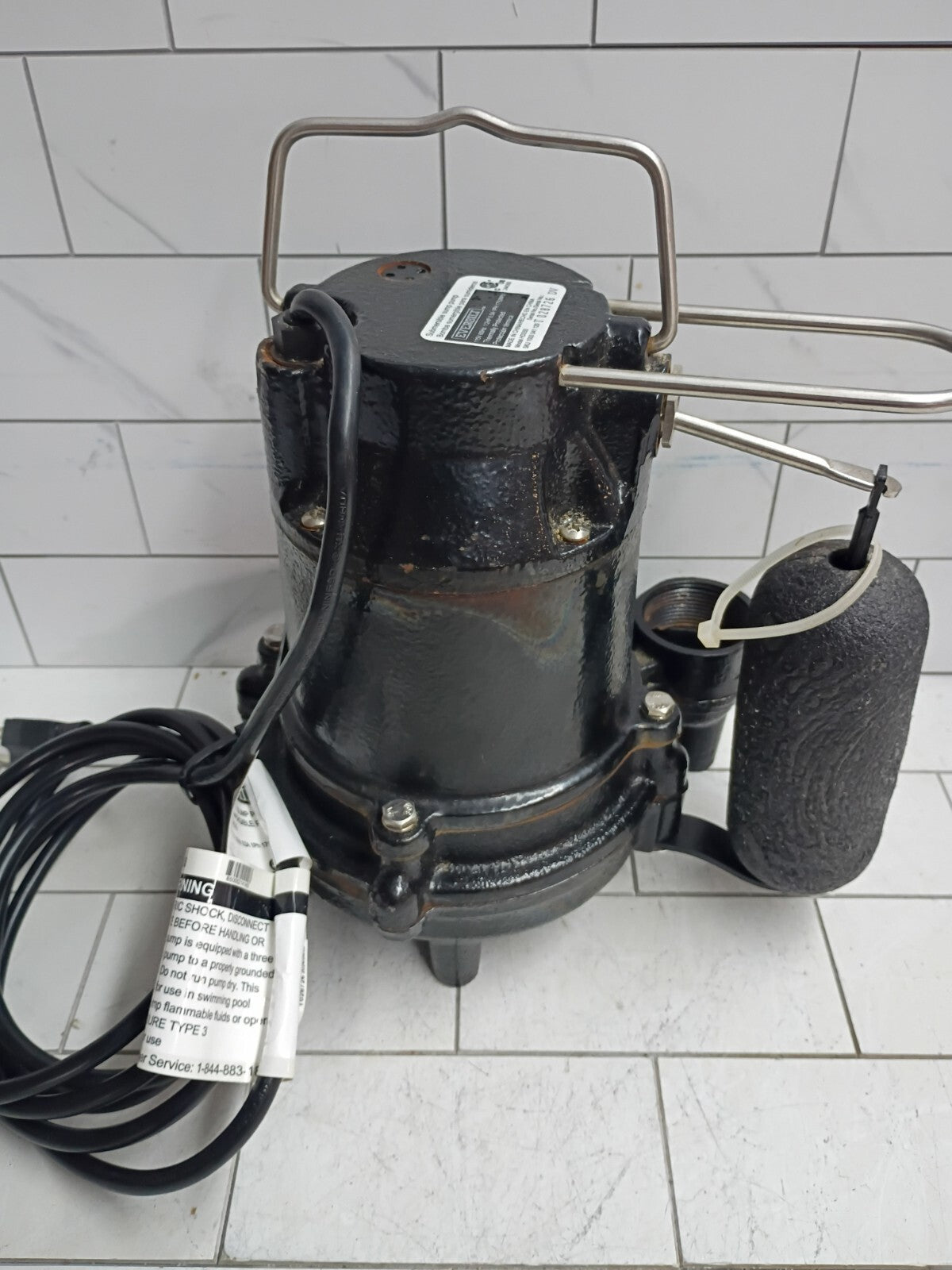 Everbilt  HDS50 1/2 HP Cast Iron Sump Pump Used, Read Description.