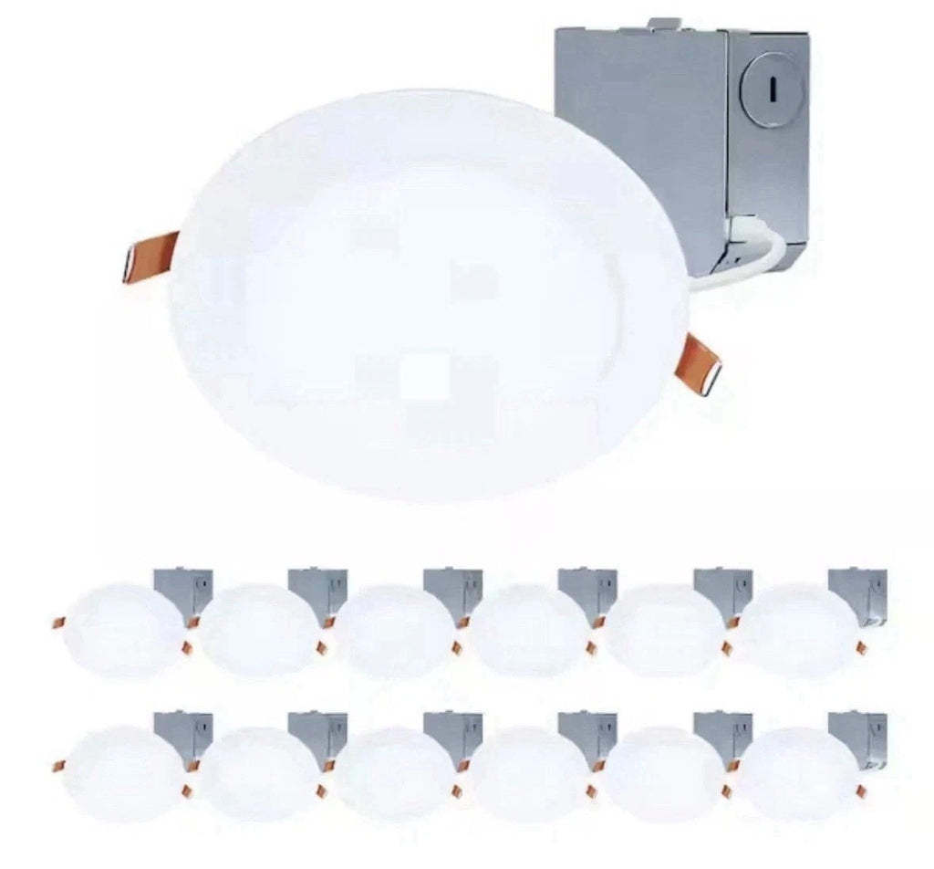 Pack of 12 HALO HLBE 6 in. Slim Canless Downlight 3000K Construction/Remodel