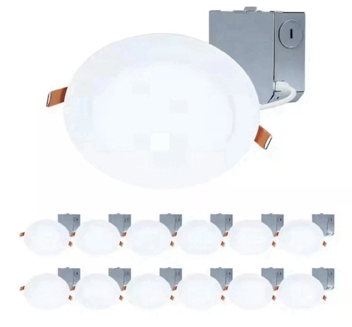 Pack of 12 HALO HLBE 6 in. Slim Canless Downlight 3000K Construction/Remodel