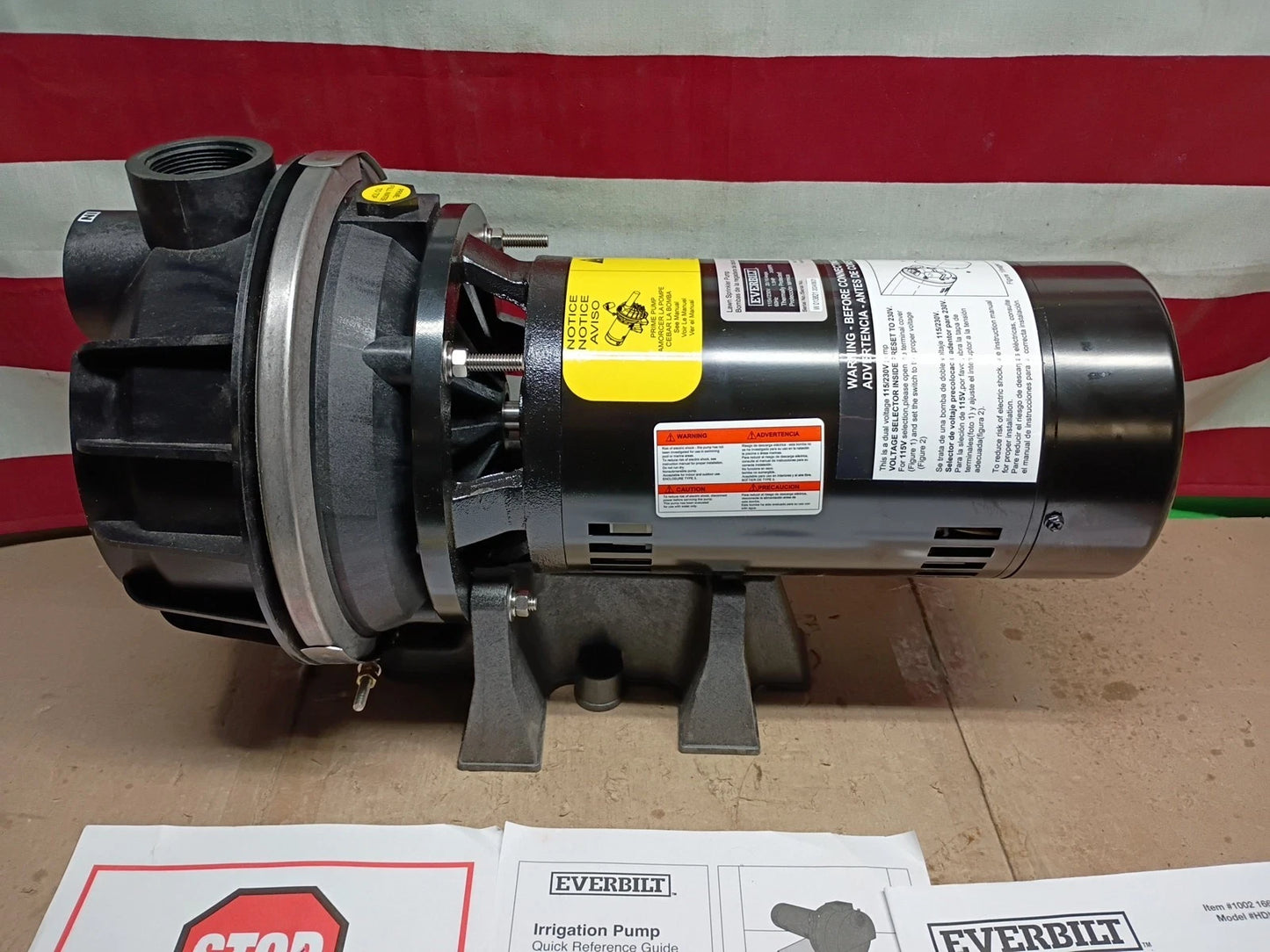 Everbilt HDLS15P, Lawn Irrigation Pump Plastic 1-1/2HP 52-GPM, Open Box,