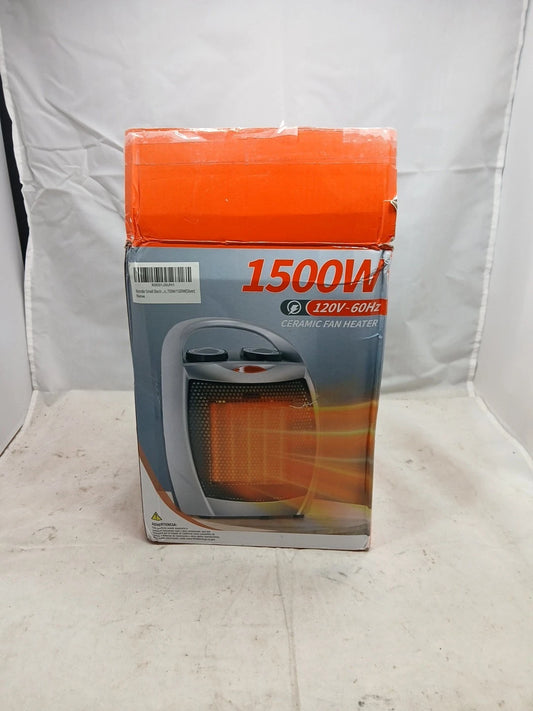 1500W Electric Heater Indoor Portable w/2 Heat Settings Ceramic Fan Heater OB