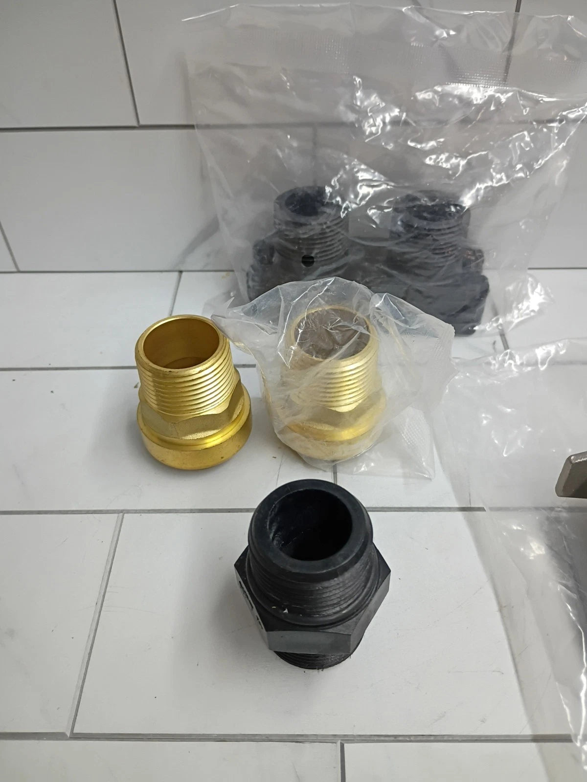 Pro+Aqua 2pc 1" Stainless Steel Bypass Valve 2pcs 1" Brass QC Adapters New OB