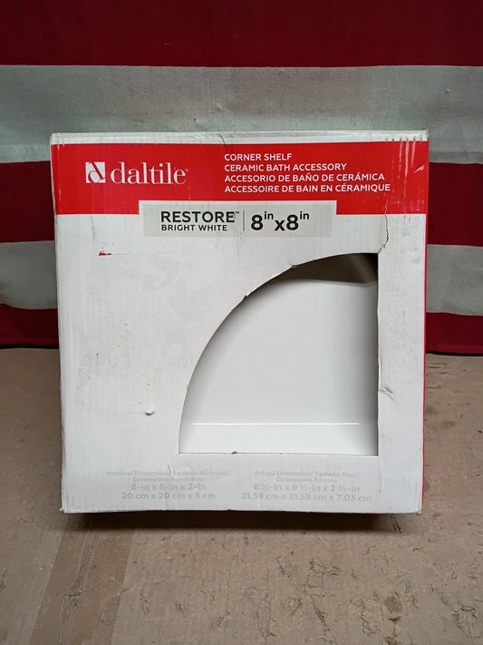 Daltile RE15BA780CC1P Ceramic Corner Shelf- bright white