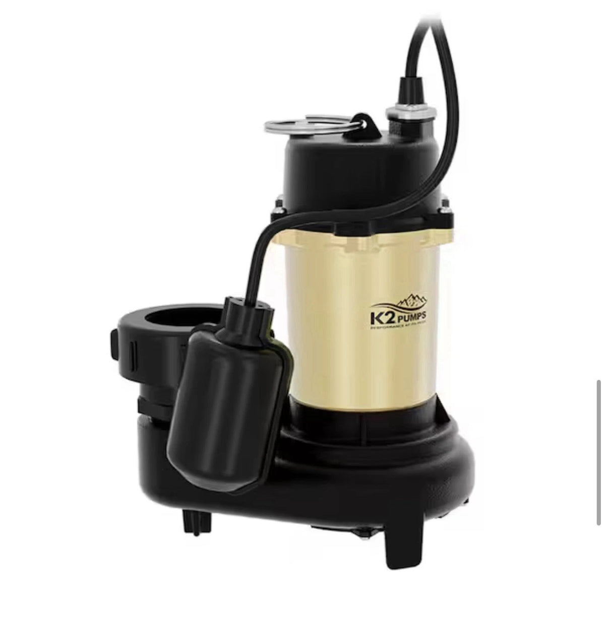 K2 Pumps 3/4HP Heavy-Duty Cast Iron Effluent Septic Pump W/ Tethered Switch NEW