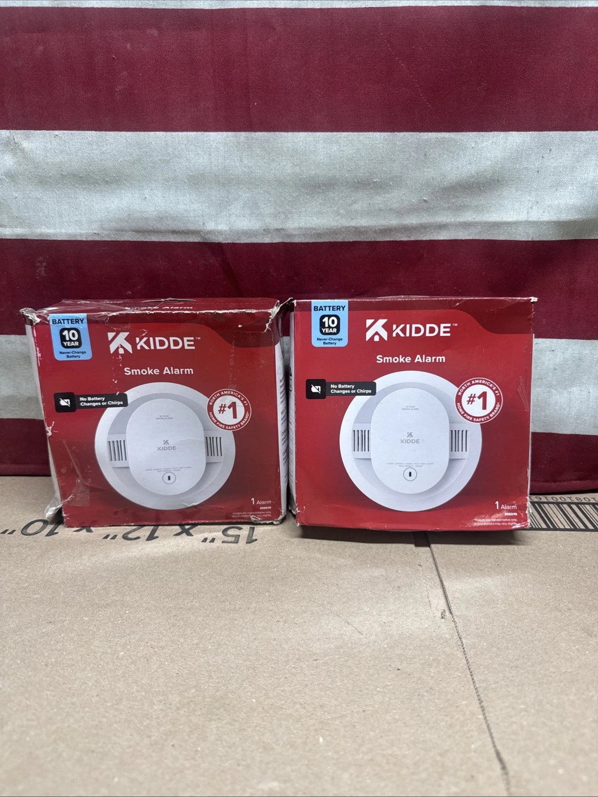 2PK Kidde 20SD10 10-Year Battery PoweredDetect Smoke Alarmw/Photoelectric Sensor