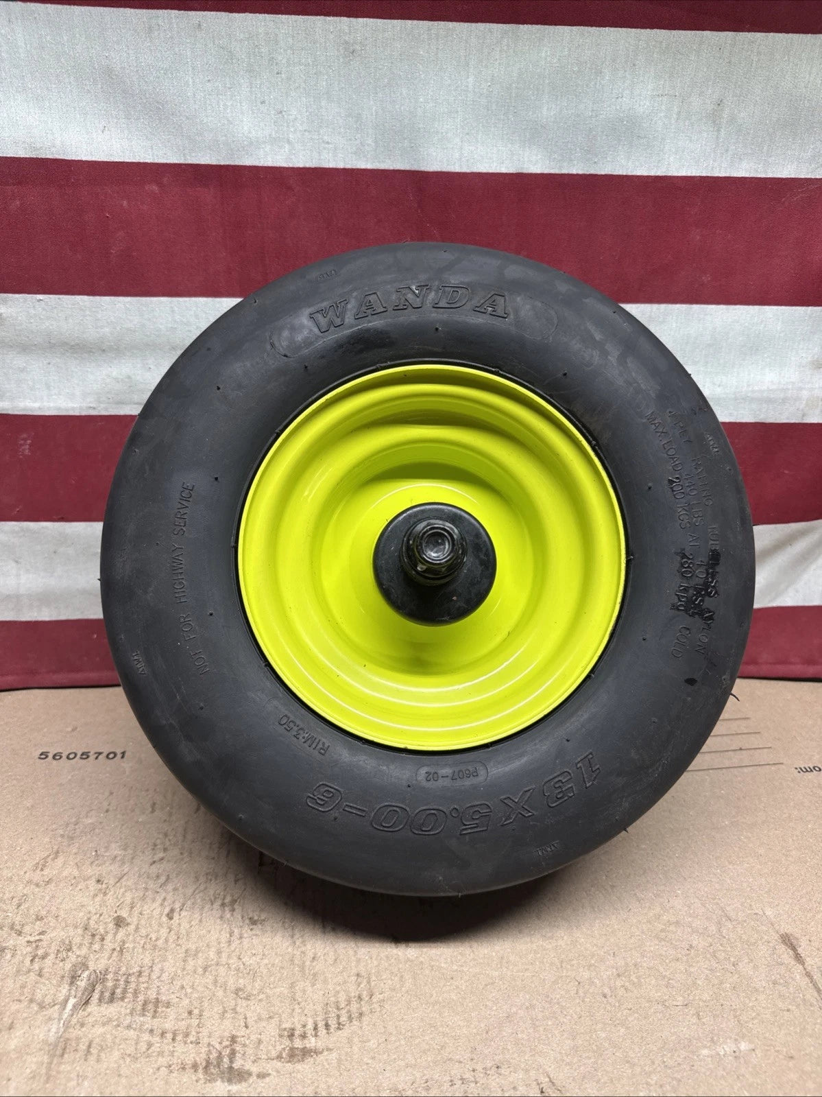 Front Wheel with Tire for Ryobi Z42Li 80v Zero Turn Mower + Axel & Spacers