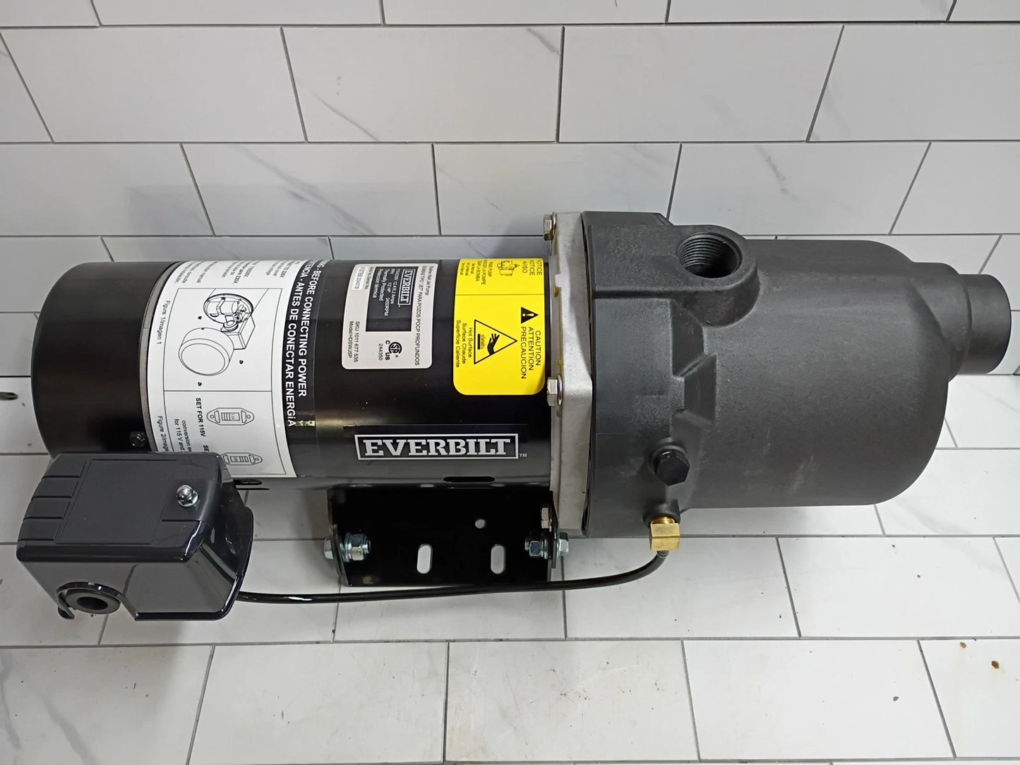 Everbilt HDS2J5P 1/2 HP Plastic Shallow Well Jet Pump New* Open Box