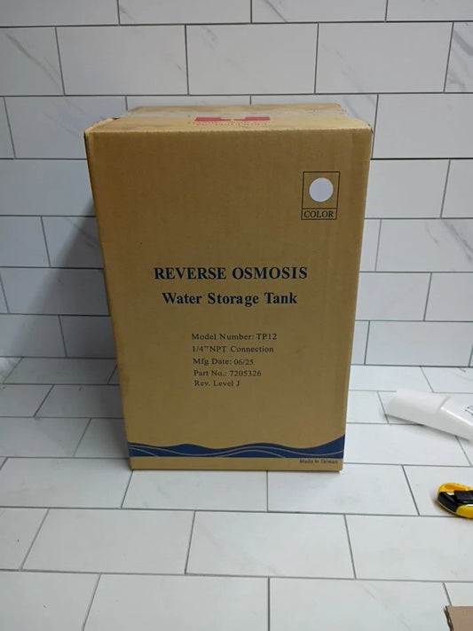 GE Reverse Osmosis Water Storage Tank M-TP12 Part 7205326 White W/Stand New OB