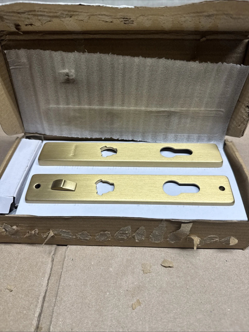 ANDERSEN Storm Door Handle Set Brushed French Gold Modern Handle Set - 93170,