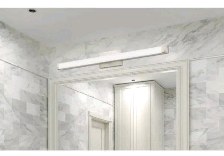 4pk Contemporary Square 3K LED Vanity Light, 2-Foot, Brushed Nickel, 24-Inch OB