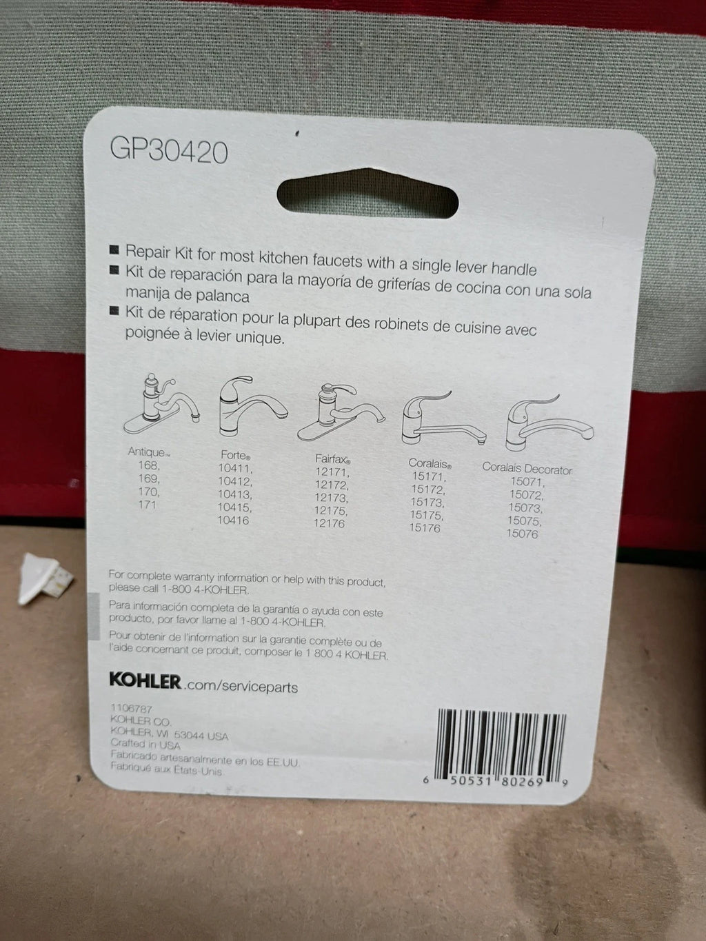 Lot Of 3 Kohler GP30420 ~ O-Ring Seal Kit for Kitchen Faucets.