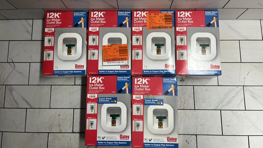 QTY of 6 Oatey 39130 Polystyrene Ice Maker Outlet Box 5 W x 6 H in. w Faceplate