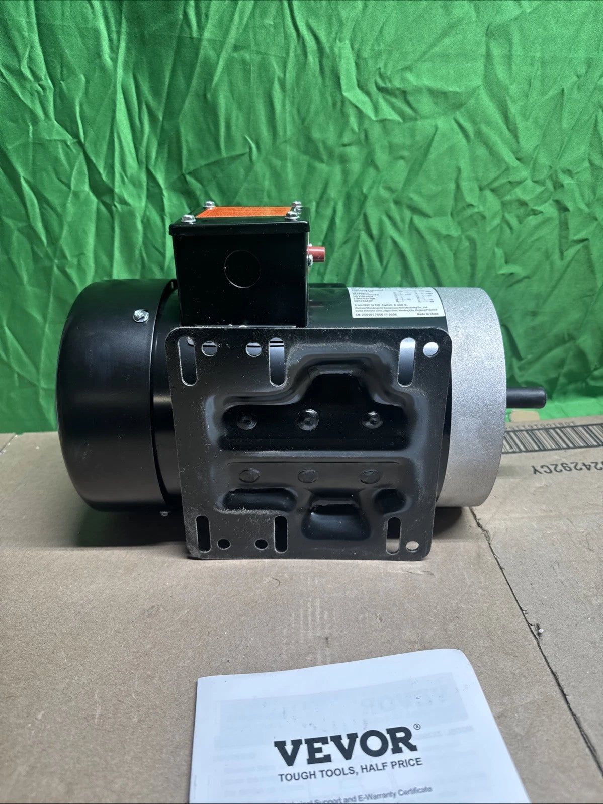 VEVOR 1.5HP Electric Motor 3450 rpm AC 115V/230V 56 Frame Air Compressor Motor