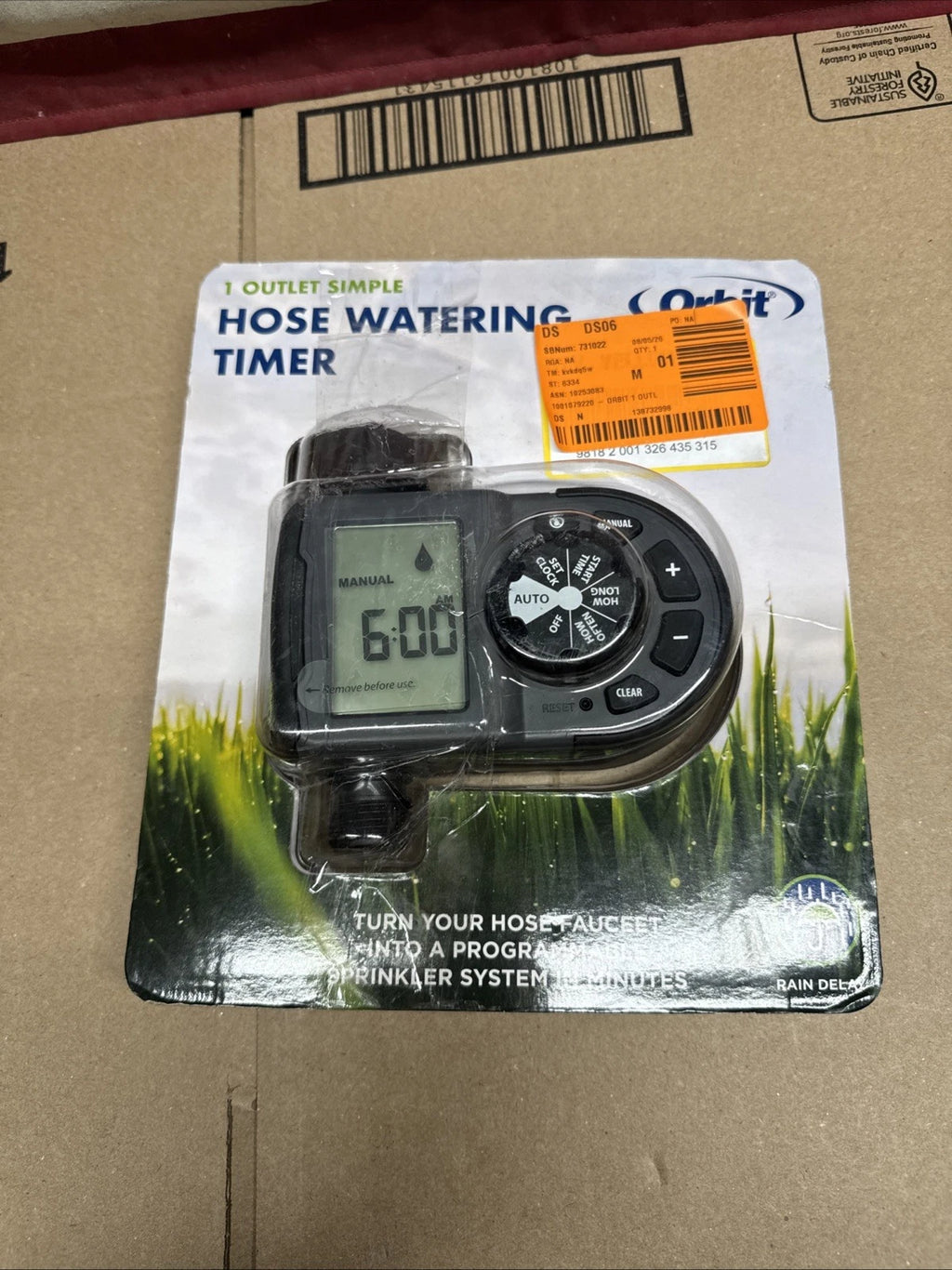 Orbit Hose Faucet Timer 1 dial, 1 outlet 56619