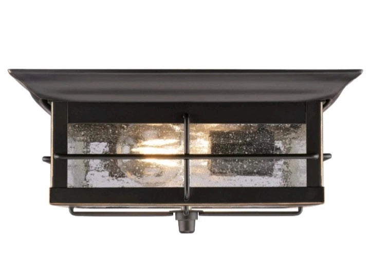 Westinghouse 6578400 Orwell 2-Light Bronze Outdoor Flush Mount Clear Glass OB