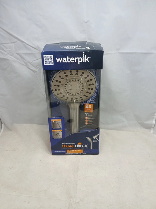 Waterpik 8-Spray Wall Mount Magnet Assist Multi Height Handheld Shower Head