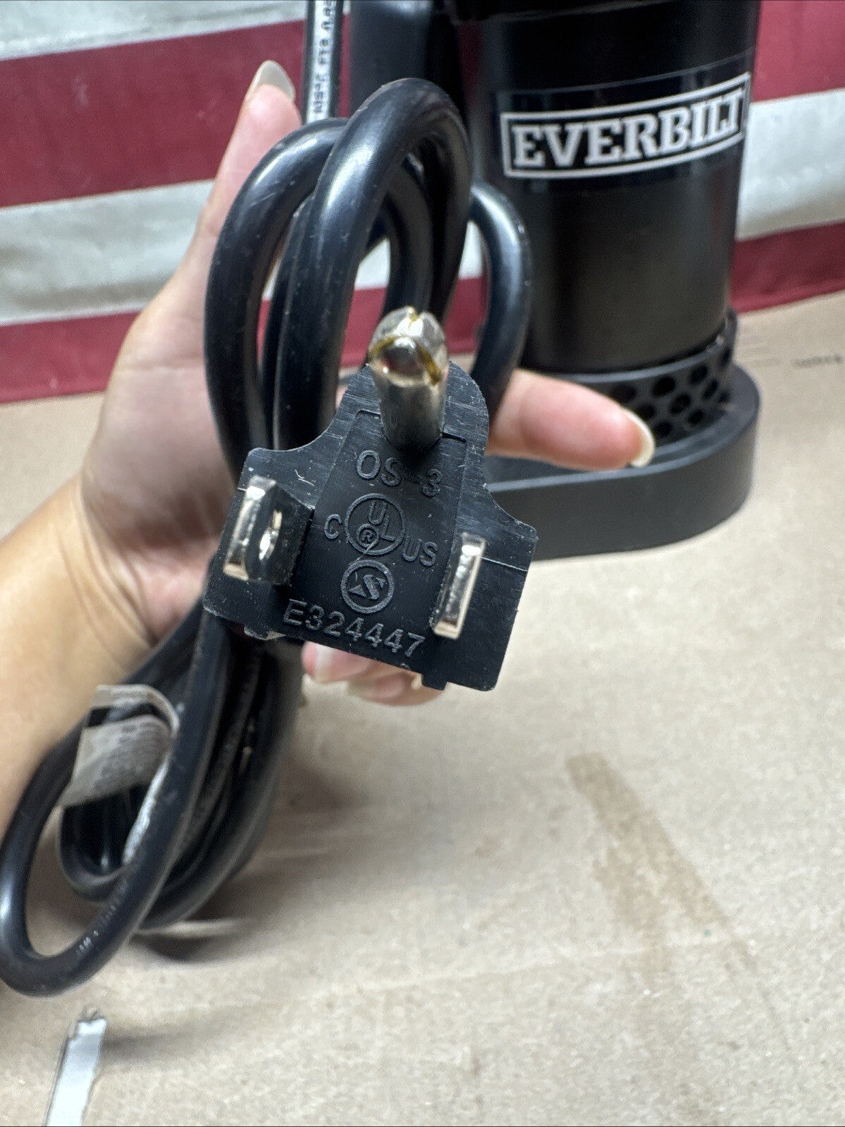 Everbilt 1/3 HP Corrosion Resistant Aluminum Sump Pump w/ Tether Switch NEW OB.