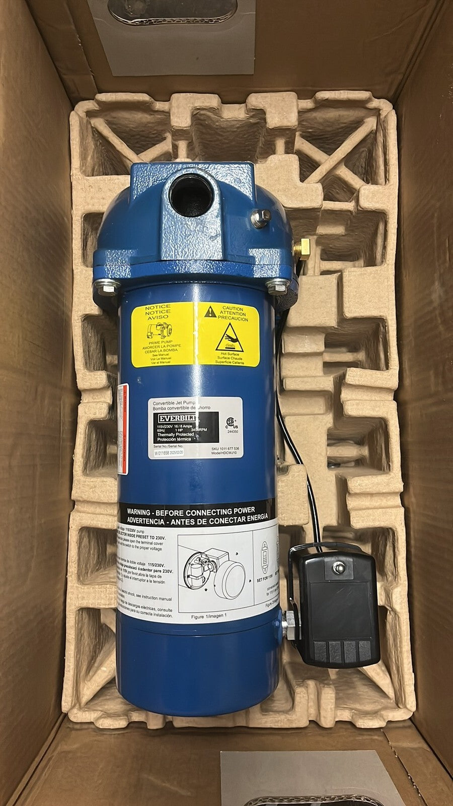 Everbilt HDCWJ10, 1 HP Professional Convertible Jet Pump PARTS ONLY