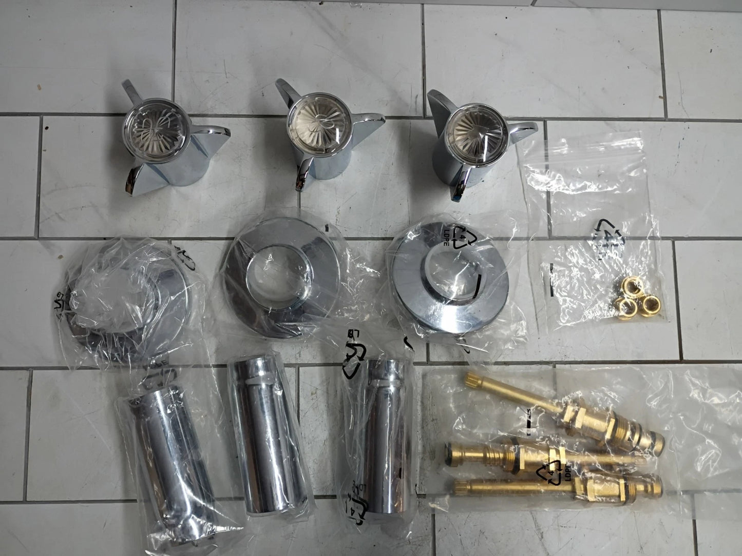 Danco 39620 Tub & Shower Trim Kit for Sayco Faucets 3-Handle Chrome Open Box.