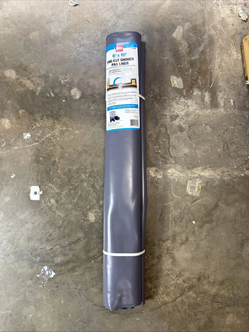Oatey 41645 Shower Pan Liner 6' x 10' PVC, Gray NEW