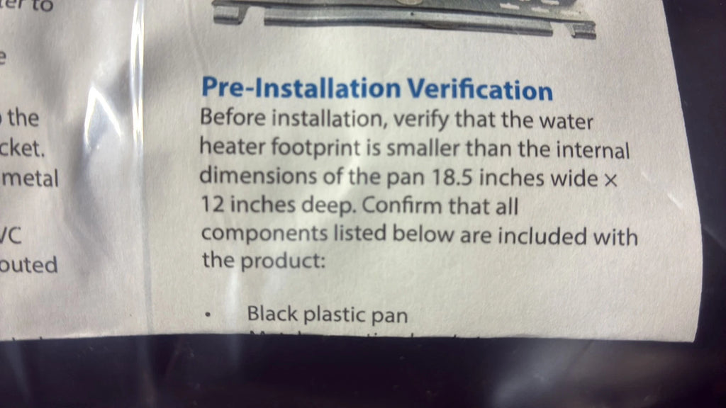 2-PK Tankless Water Heater Pan-Undrilled-for Home or Single Room water heater