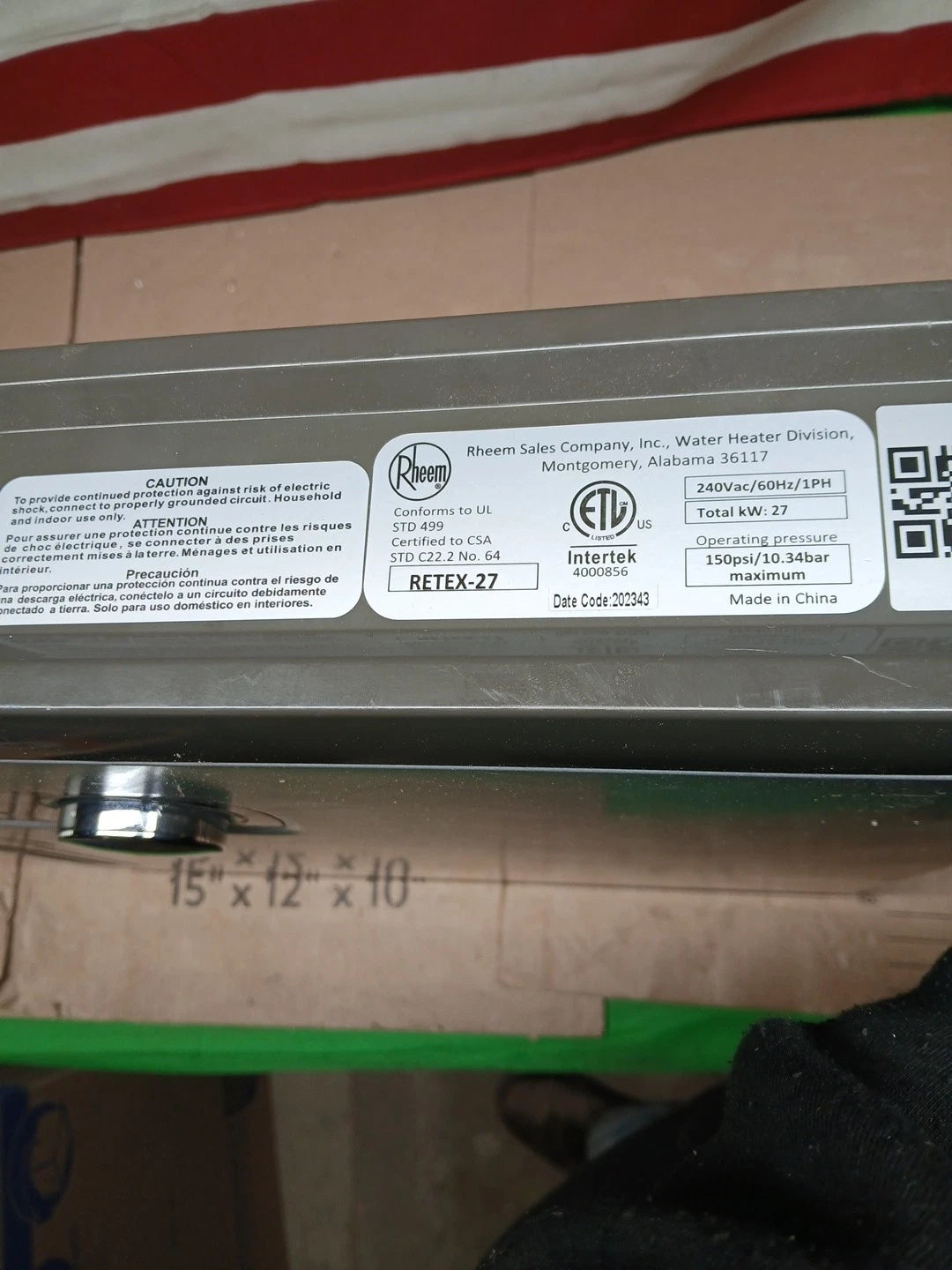 Performance 27 kW 5.27 GPM 240-Volt Self-Modulating Electric Tankless READ