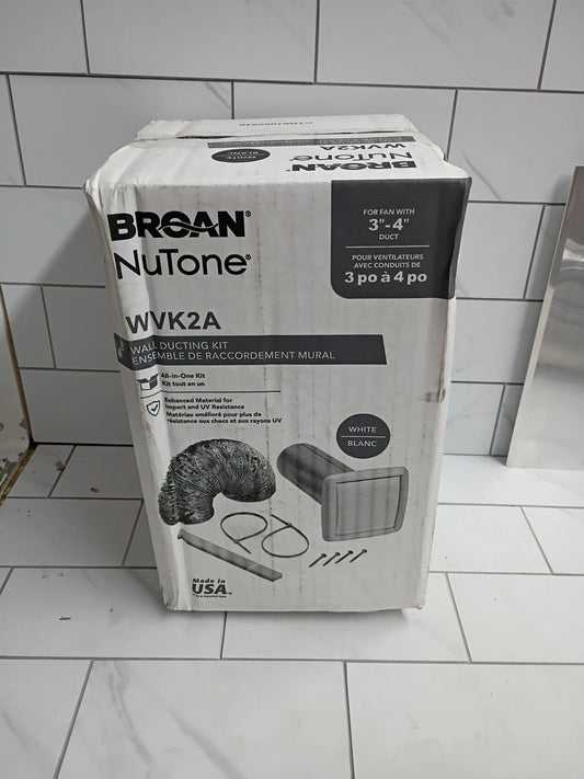 2pk Broan-NuTone Available NuTone WVK2A Flexible Wall Ducting Kit New Open Box