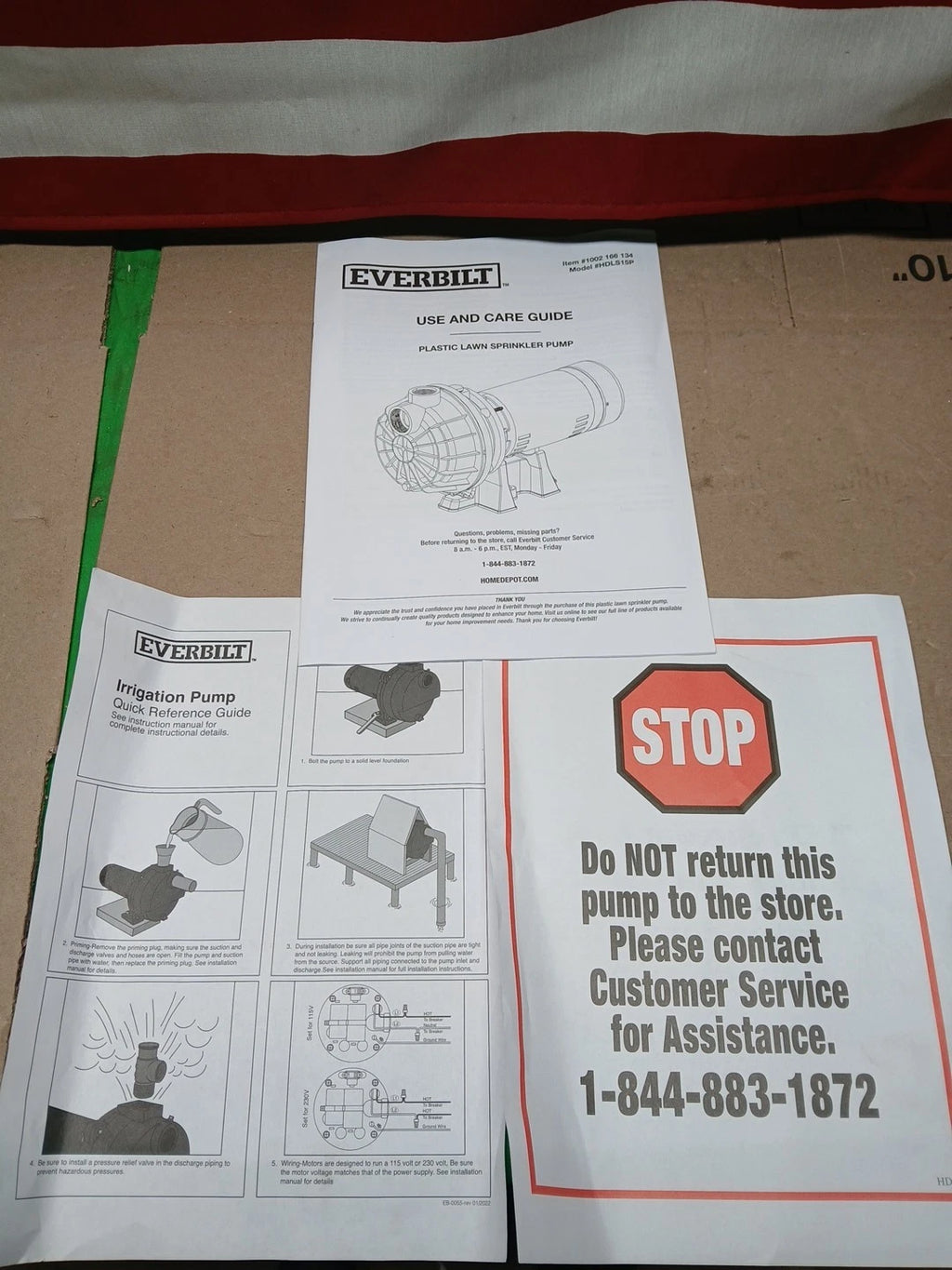 Everbilt Lawn Irrigation Pump Plastic 1.5HP HDLS15P PARTS ONLY
