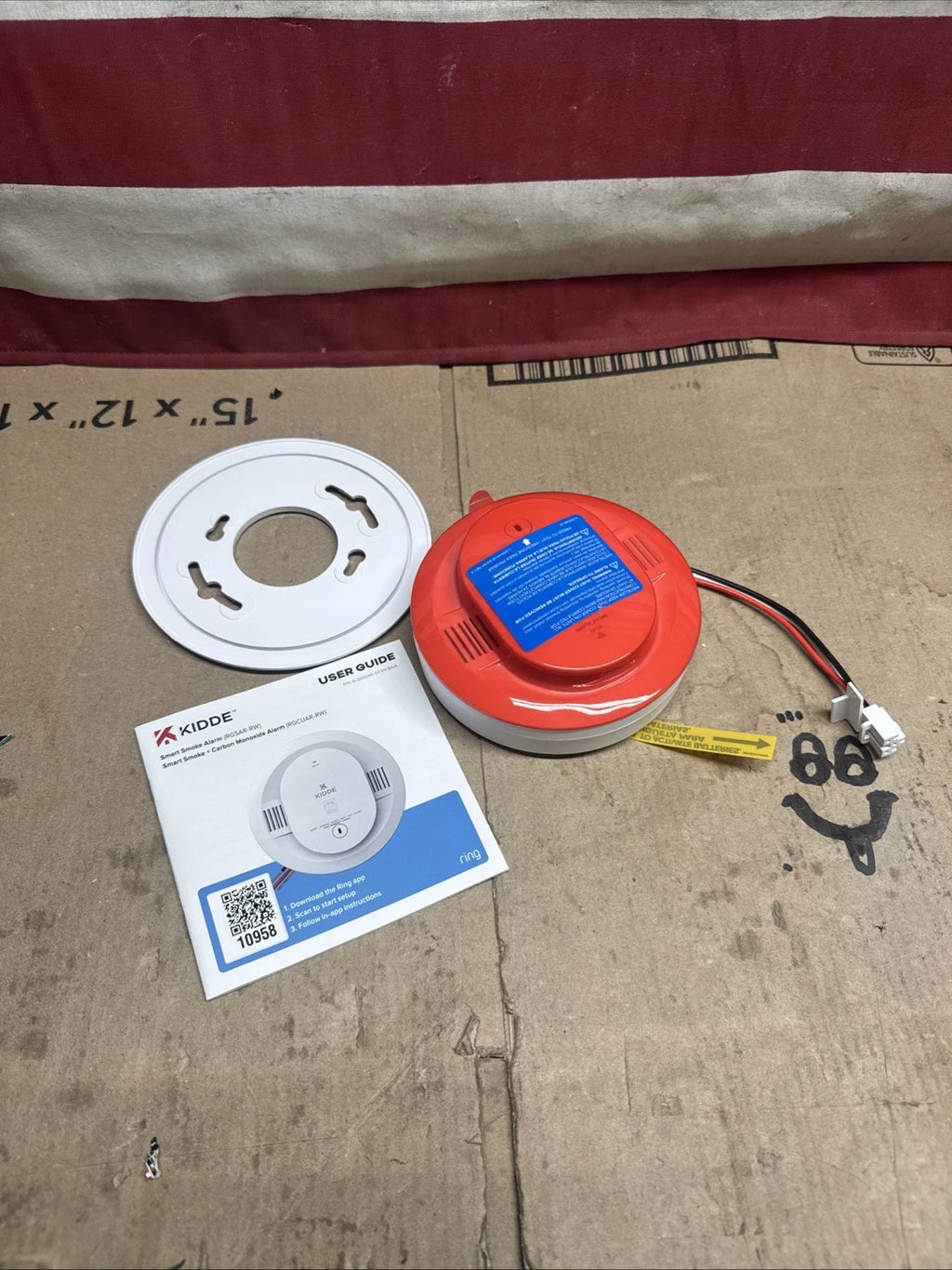 Kidde Wired Smart Smoke Alarm with Ring Alerts Model RGSAR-RW