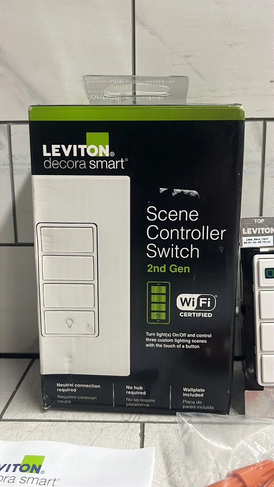 Leviton Decora Smart D2SCS-1RW Scene Controller Switch 2nd Gen open box
