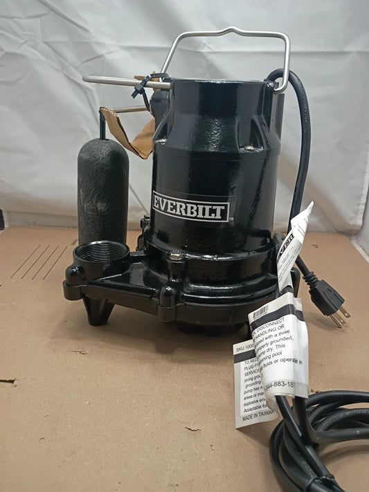 Everbilt 1/3 HP Cast Iron Submersible Sump Pump HDS30