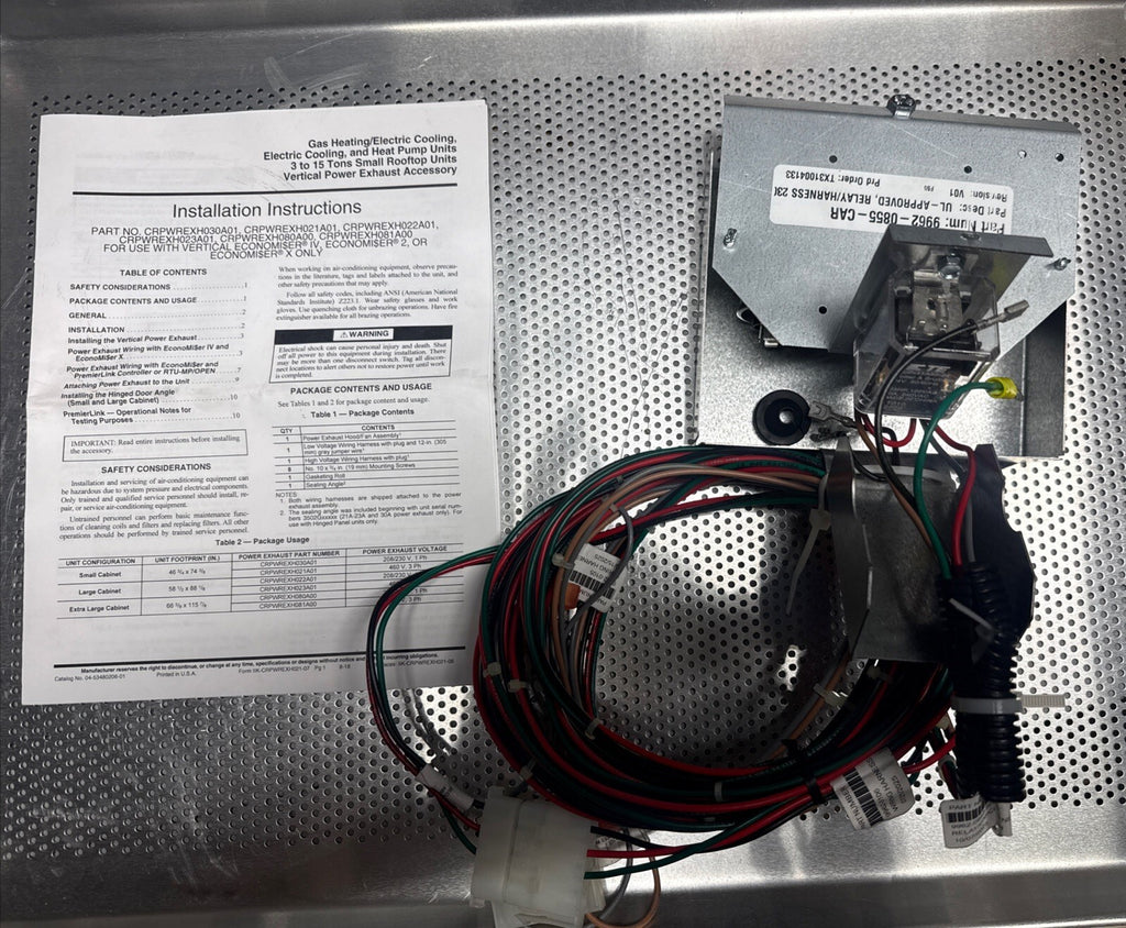 Carrier 9962-0855 CAR OEM Integrated Relay, Harness and Dual Capacitor READ DESC