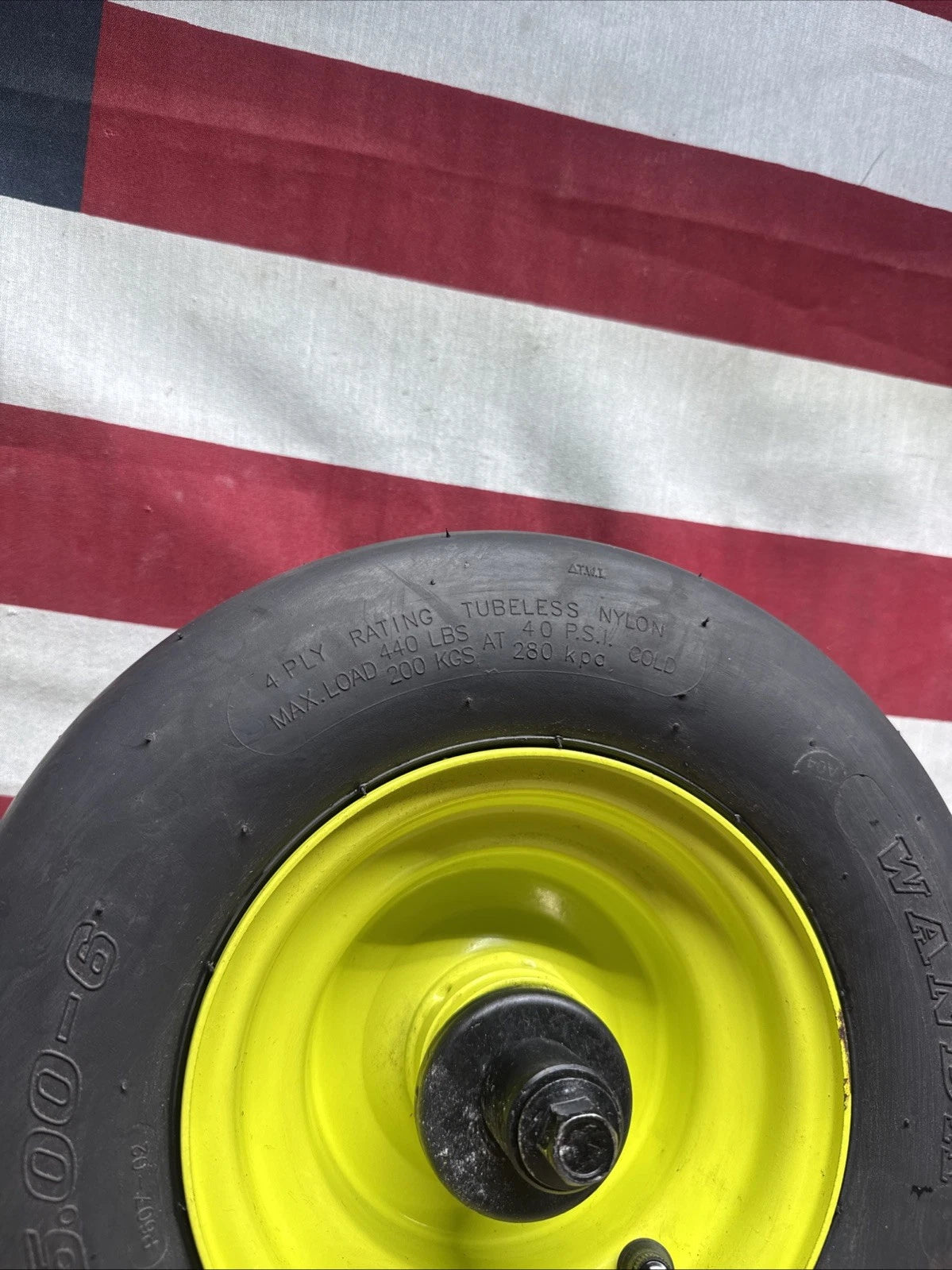 Front Wheel with Tire for Ryobi Z42Li 80v Zero Turn Mower + Axel & Spacers