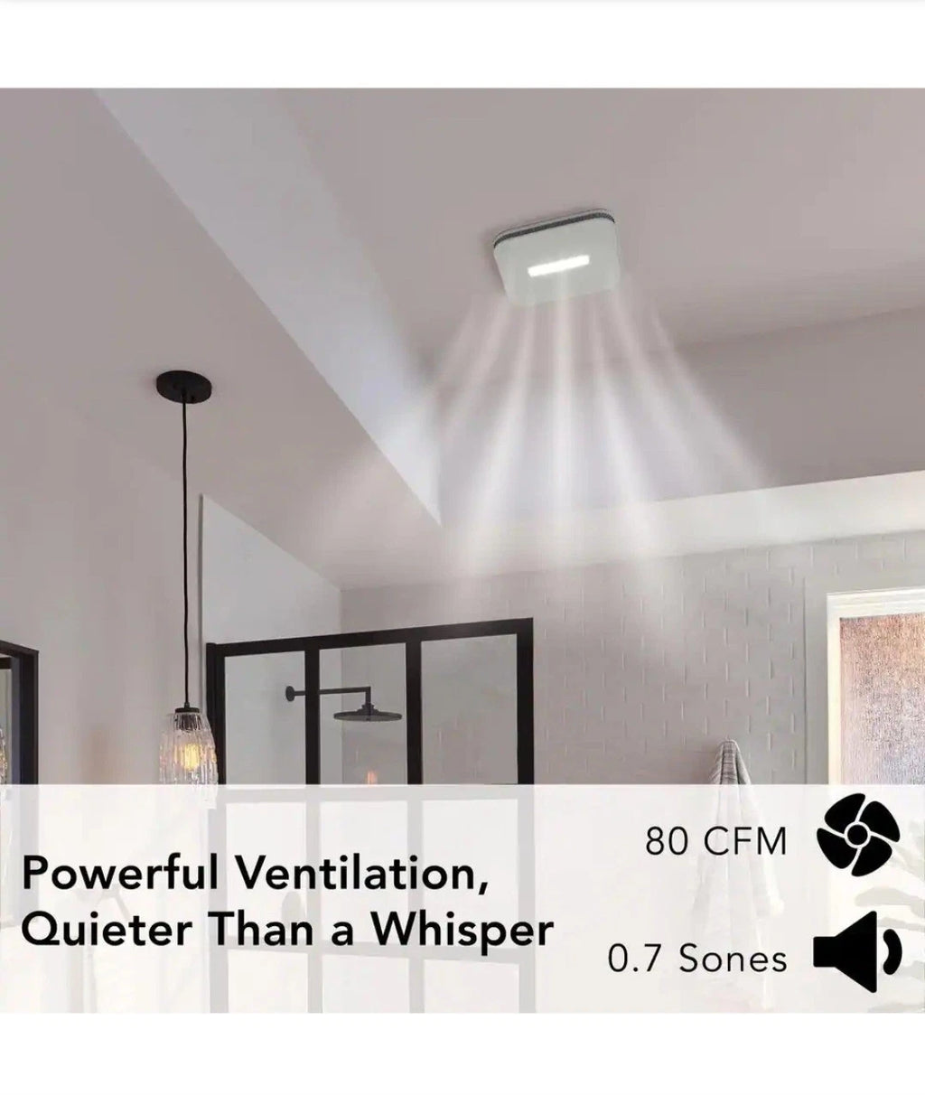 Broan NuTone Flex AE80K CFM Ceiling Bathroom Exhaust Fan CleanCover Grille White