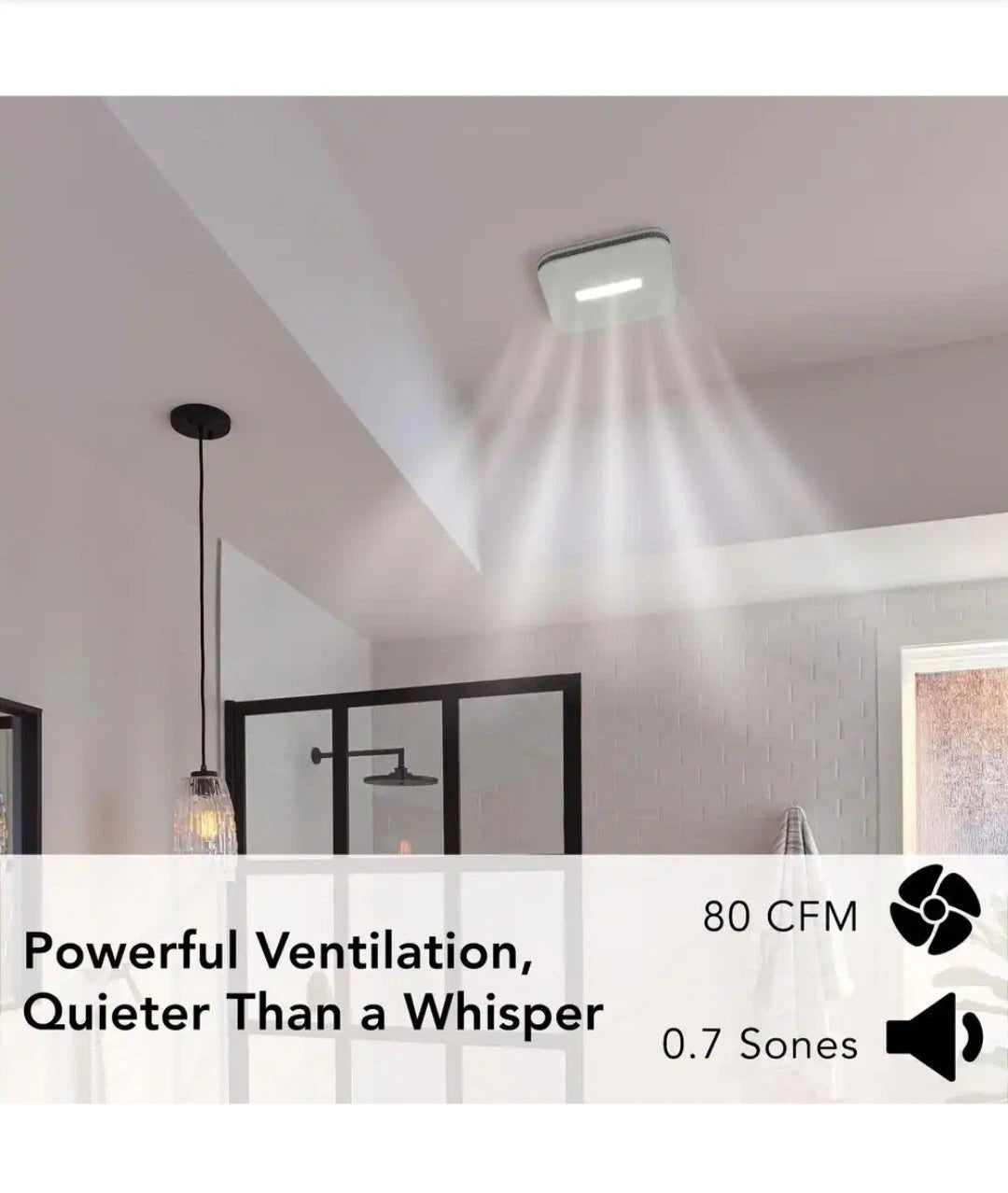 Broan NuTone Flex AE80K CFM Ceiling Bathroom Exhaust Fan CleanCover Grille White