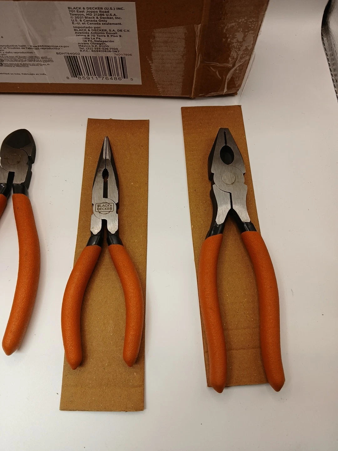 (4 pack) BLACK+DECKER Plier Set, (BDHT84002)