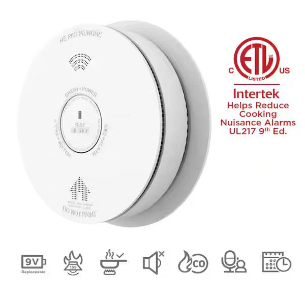 Innolink Smoke and CO Detectors with Voice Alert Battery Powered Sensor (2-Pack)