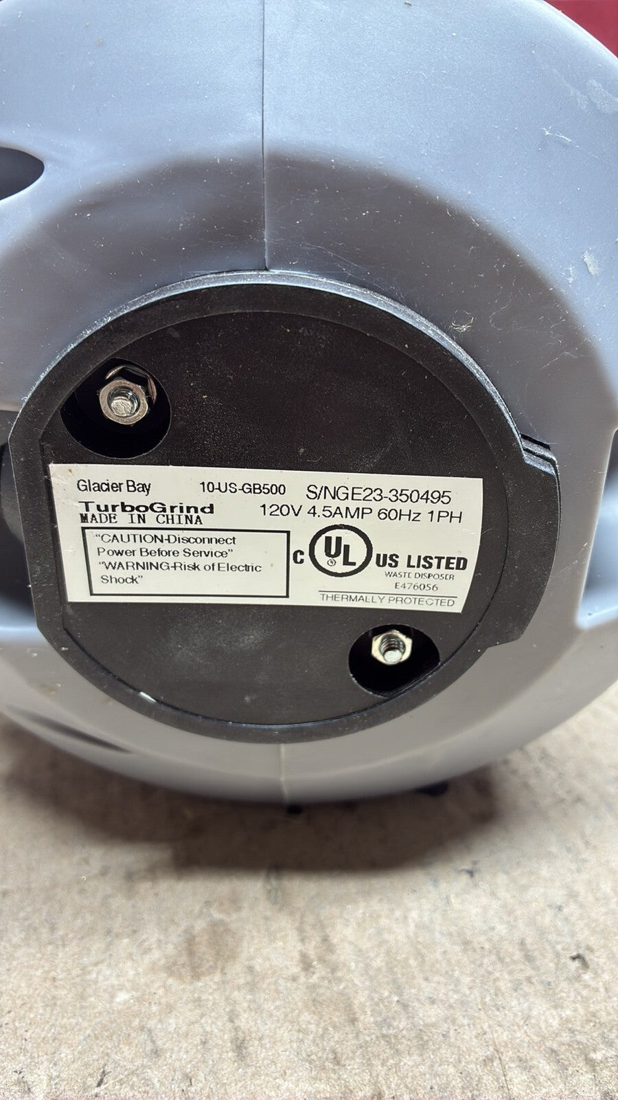 Glacier Bay GB500 Turbo Grind 1/2hp Garbage Disposal Open Box *Read description*